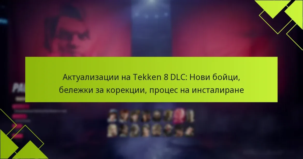 Актуализации на Tekken 8 DLC: Нови бойци, бележки за корекции, процес на инсталиране